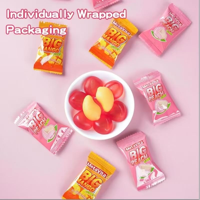 (2 Packs10oz) MetaVita Assorted Peelable Gummy – Tropical Peeling Candy