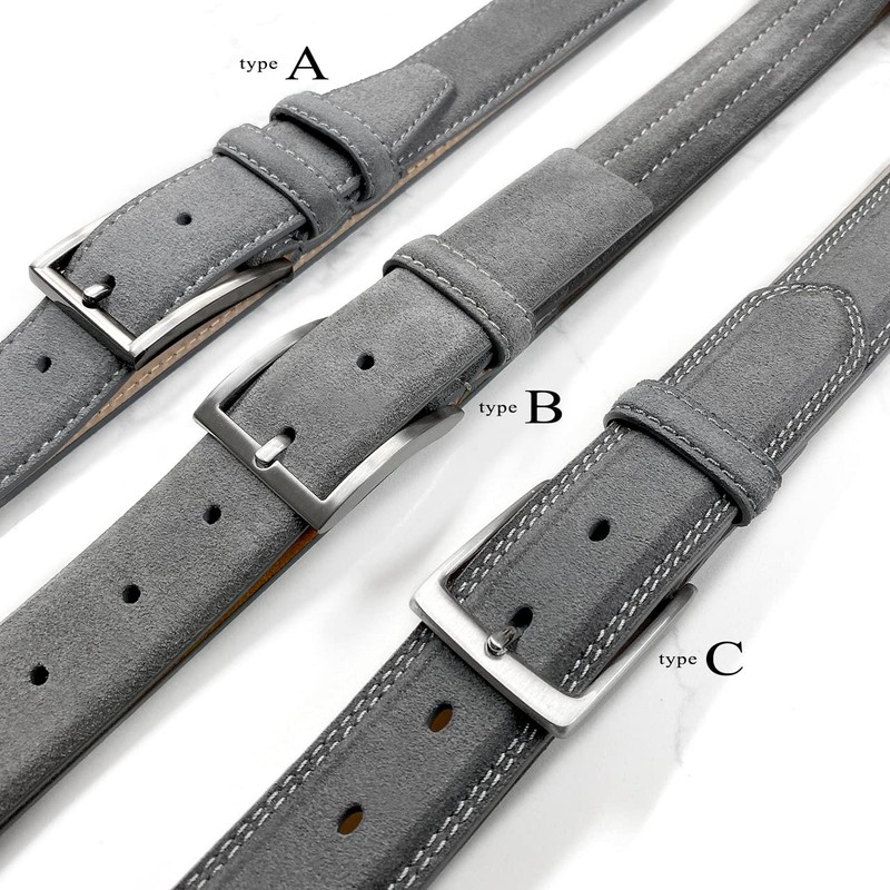 Granada Men's 100% Suede Nubuck Leather Dress Belt 1-3/8" Wide