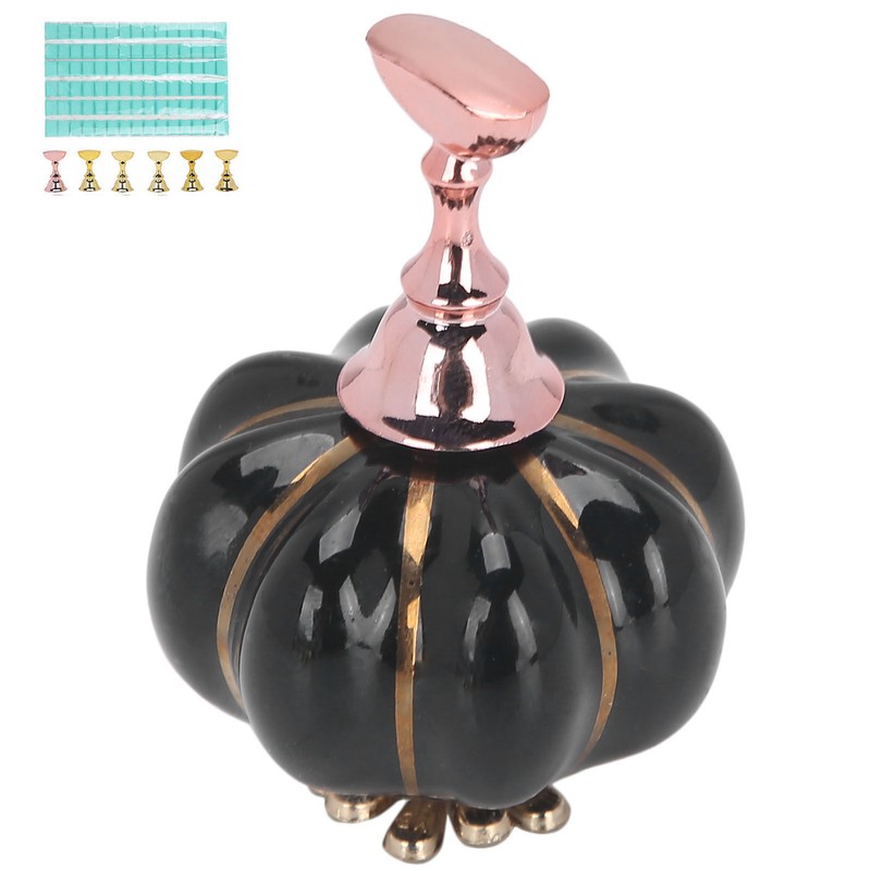 False Nail Art Stand Holder Showing Shelf Pumpkin Base False