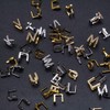 18K Gold Plated Iced Out 26 Initial Letters Single Bottom