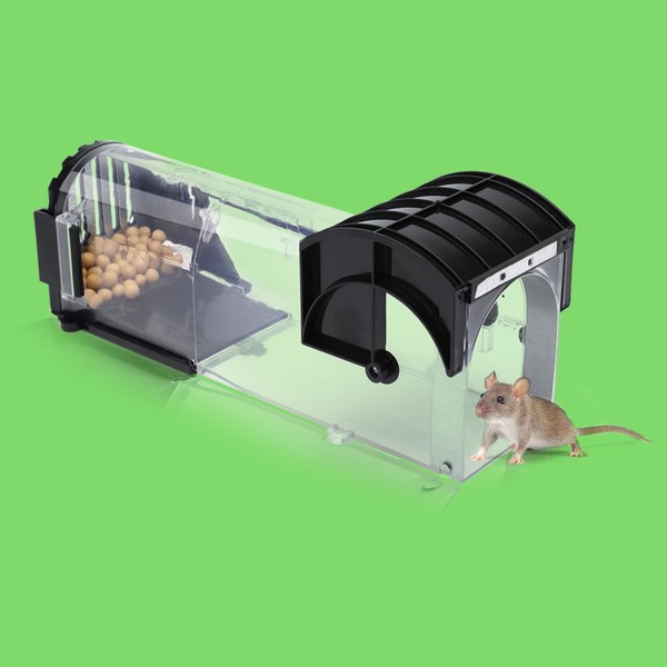 Humane Mouse Traps For Indoors, Easy To Use, Touchless Release, Improved Sensitivity Fast, Live Mice, Mouse, Field Mouse, Rodent, Squirrel Catchers for House, Commercial, Residential, External