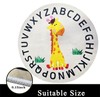 Apioiqa Giraffe Round ABC Kids Rug Circle Alphabet Animal Nursery