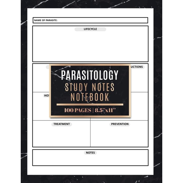 Parasitology Study Notes Notebook: for Veterinary, Medical & Science Students