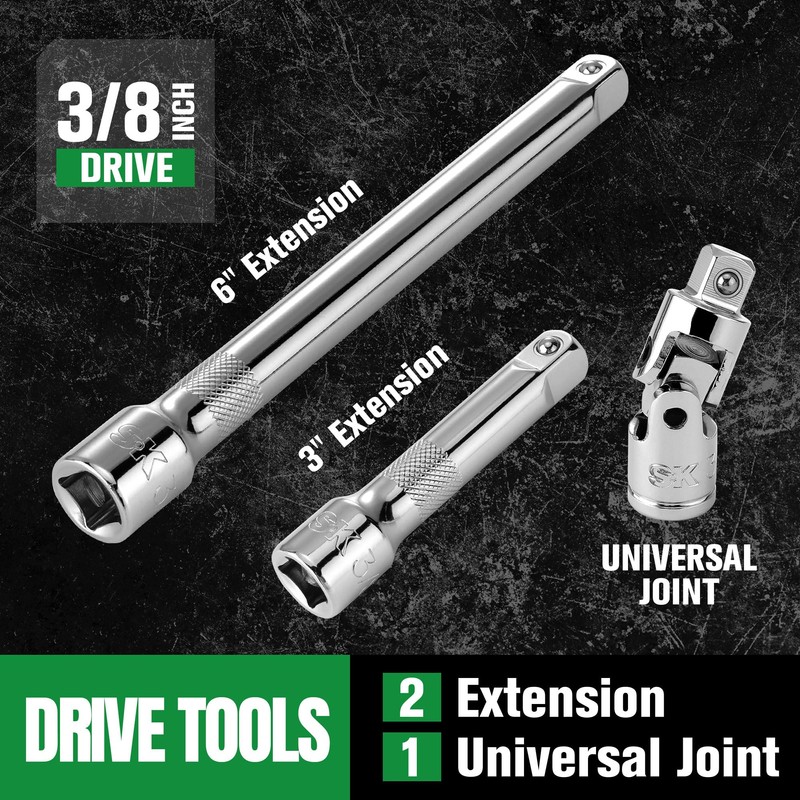 SK Tools USA 3/8" Drive, 31 Piece, 6 Point, Standard