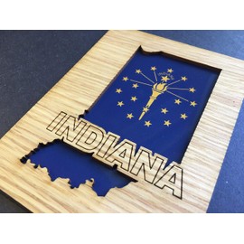 5x7 State Picture Frame with State Cutout - Wooden