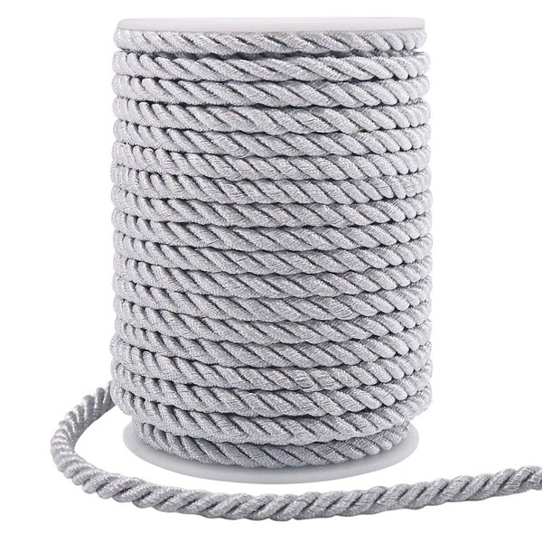 5mm Macrame Cord, 60 Feet Thick Twisted Cord Trim Rope