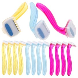 15pcs Manual Bikini Hair Remover Shaver Set for Women Stainless Steel Body Trimmer Ergonomic Handle for Armpit and Leg Hair Removal