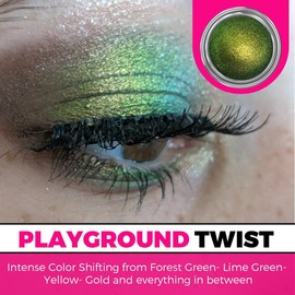 Concrete Minerals MultiChrome Eyeshadow, Intense Color Shifting, Longer-Lasting With No Creasing, 100% Vegan and Cruelty Free, 1.5 Grams Loose Mineral Powder (Playground Twist)