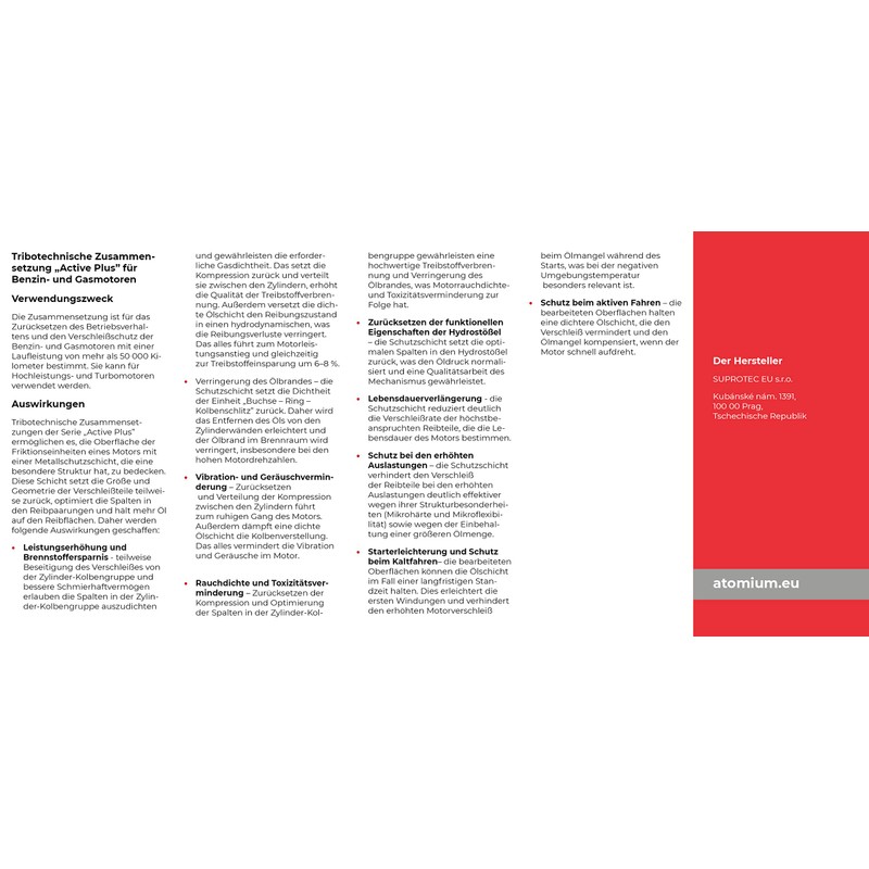 ATOMIUM Active Gasoline Plus - Suprotec (Active Gasoline Plus 3