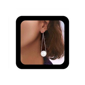 Iaceble Vintage Large Pearl Drop Earrings Gold Long Pearl Dangle Earrings Wedding Bridal Earring Jewelry for Women