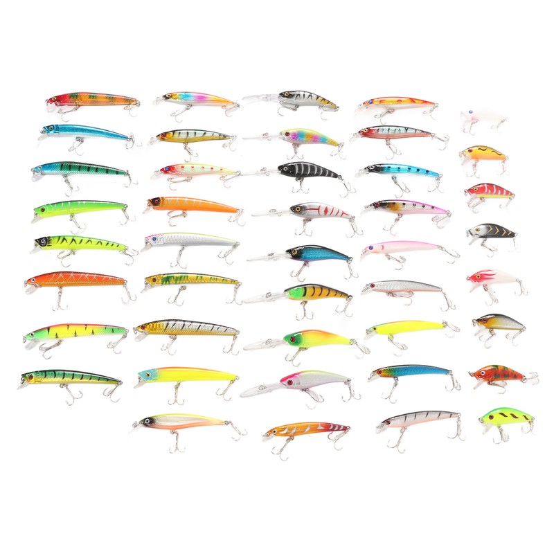43Pcs Fishing Lure Kit Minnow Artificial Bait Universal Simulation Lure