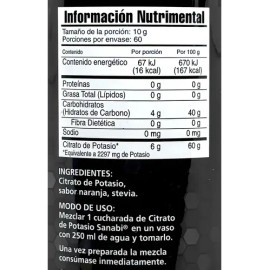 Citrato De Potasio 600 G Naranja Sanabi                                                                                                               