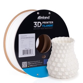 INLAND ABS Filament 1.75mm - White 2 Pack ABS 3D Printing Filament - 2kg Cardboard Spool (4.4 lbs), Dimensional Accuracy +/- 0.03mm, Heat Resistant ABS