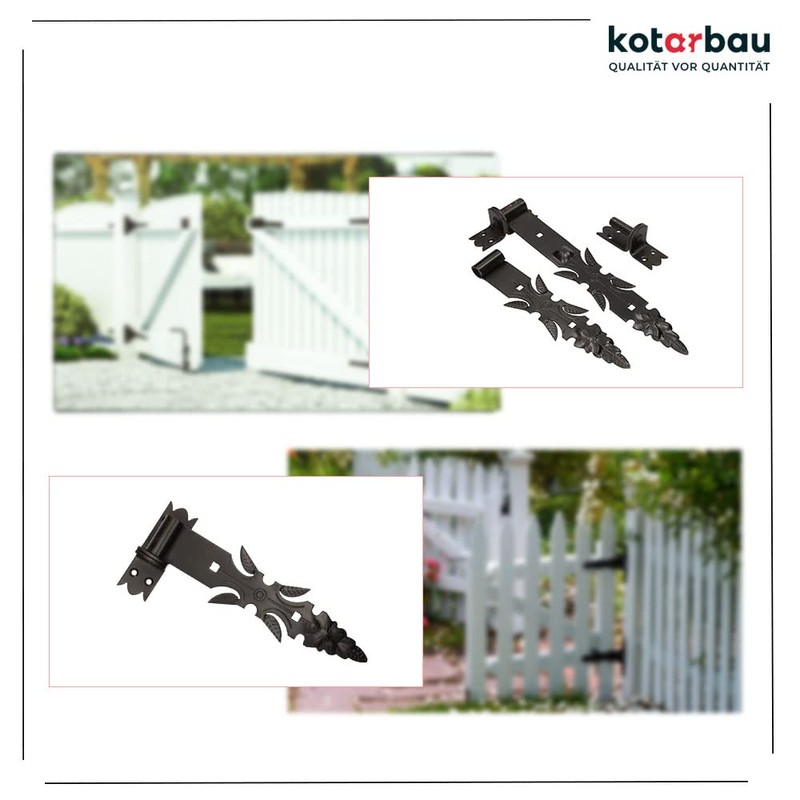 KOTARBAU® Shutter Hinge Wrought Iron with Brackets 300 mm Door