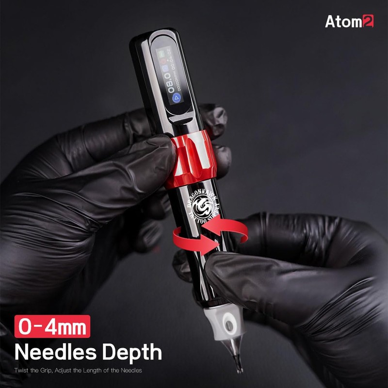 Dragonhawk Atom2 Wireless Tattoo Machine Pen Tattoo Gun 2.8mm Stroke