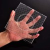 H&W 4PCS 5mm Fuse Beads Boards, Large Clear Pegboards Kits,