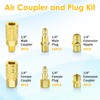 Meyeyaia 45pcs Air Coupler & Plug Kit,1/4”NPT Air Tool Fittings