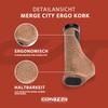 CONTEC Bicycle Grip Merge City Ergo Cork, D3 Tri-Component Rubber,