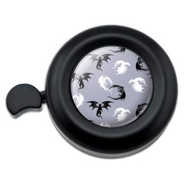 GRAPHICS & MORE Black and White Dragons Pattern Bicycle Handlebar Bike Bell