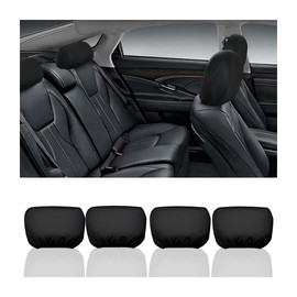 4PCS Car Headrest Covers, Soft Breathable Car Seat Head Rest Protector, Automotive Accessories for Van, SUV, Truck, All Car Models