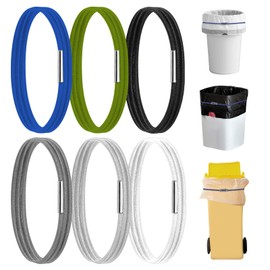 6 Pcs Trash Can Rubber Bands 32 to 55 Gallon Cans, Large Trash Bag Holder Heavy Duty for Kitchen Office Garage, Secure Garbage Bags In Place
