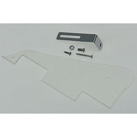 KAISH Clear Transparent LP Guitar Pickguard with Chrome Bracket for Epi Les Paul