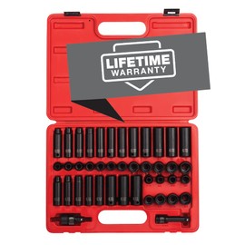 Sunex Tools 3342 3/8 Inch Drive Master Impact Socket Set, 42-Piece, SAE/Metric, 5/16" to 3/8"
