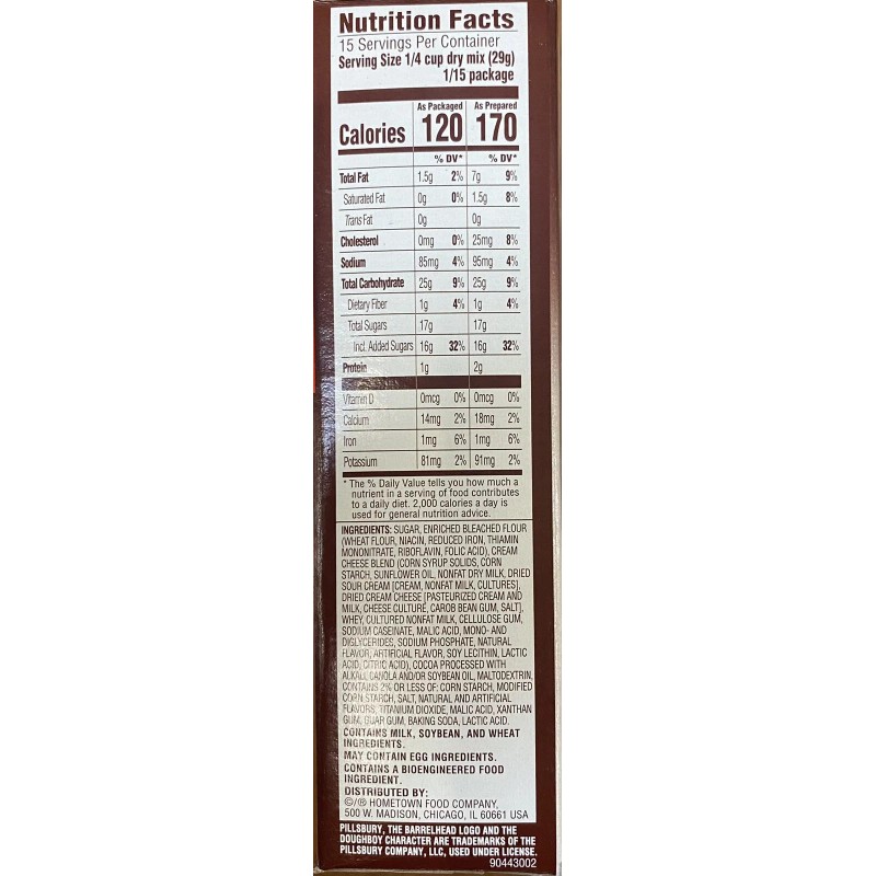 Pillsbury CHEESECAKE SWIRL Premium Chocolate Brownie Mix 15.5 oz Box