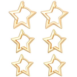 KOLZEMV Gold hoop earrings, gold hoop earrings, gold earrings for women, earrings gold hoop earrings for women, earrings gold hoop earrings set, hypoallergenic earrings, hoop earrings, lightweight