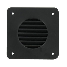 A.A Battery Box Vent System - Black - Louver Cover and Cone Plate - RV's, Campers, Trailers, Motorhome Repair (Complete Vent System, Black)