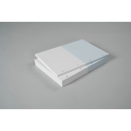 Labo Paper Labo A4 White / Blue 2 Parts, 4 Holes, 111.3 lbs (55 kg) (100 Sheets), Perforated Paper, Micro Sewing Machine, Paper Lab