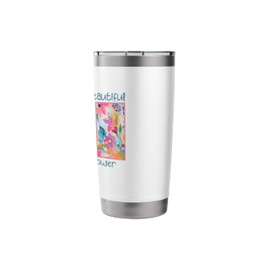 Floral Prayer Art Christian Floral Bible Verse Mathew 6:27 Stainless Steel Insulated Tumbler