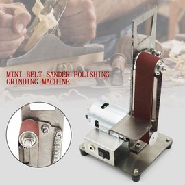Grinder Electric Belt Sander, DIY Mini Electric Belt Sander Grinding Polishing Machine Multifunctional Grinder, with 10PCS Sand Belt