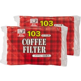 Karita Kalita Coffee Paper Filter, Trapezoid for 4 to 7 People, Set of 100, Set of 2, Brown, Stylish, Camping, Outdoors, Coffee House, Antique, Wedding, Celebration, Gift, Birthday, Women, Men, 60th