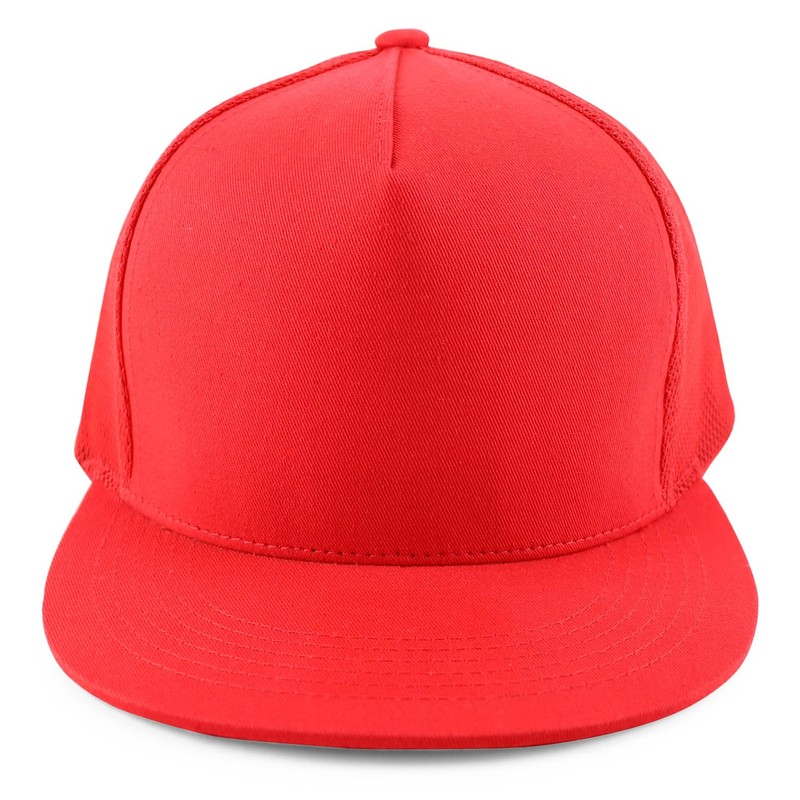 Trendy Apparel Shop - Gorra plana de malla con 5