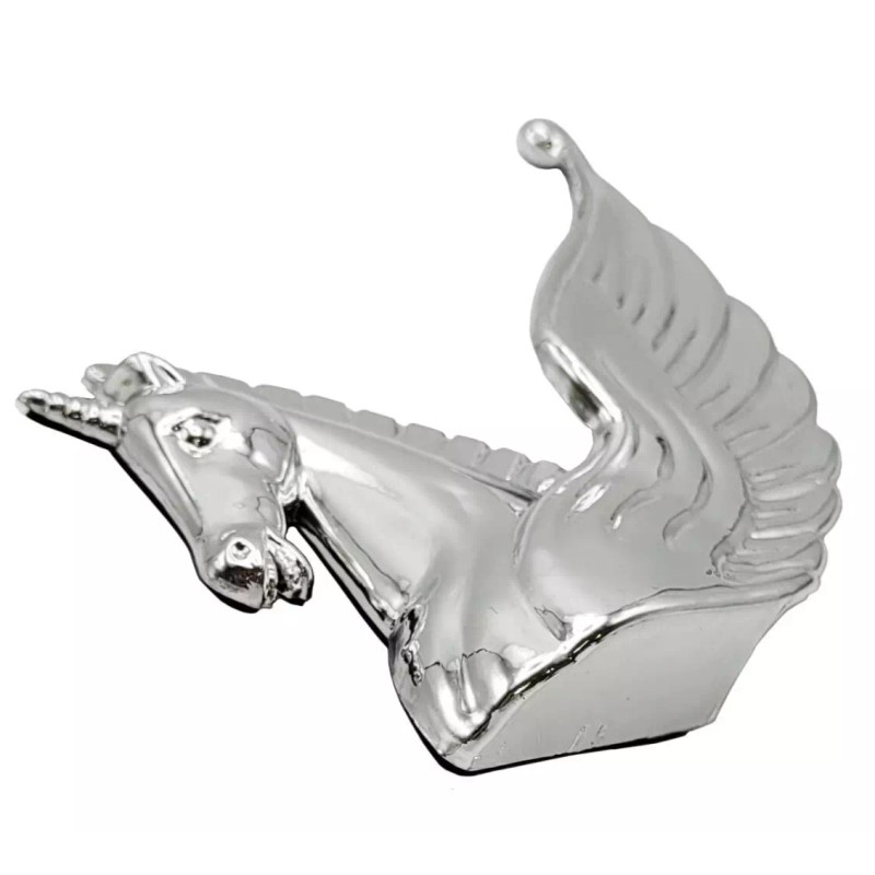 1clickautoacc 3D CHROME ABS UNICORN CAR TRUCK STICK ON EMBLEM