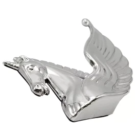 1clickautoacc 3D CHROME ABS UNICORN CAR TRUCK STICK ON EMBLEM PAIR DECAL 4 1/2"
