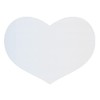 Durable Blank Heart Shaped Corrugated White Yard Sign - Strong