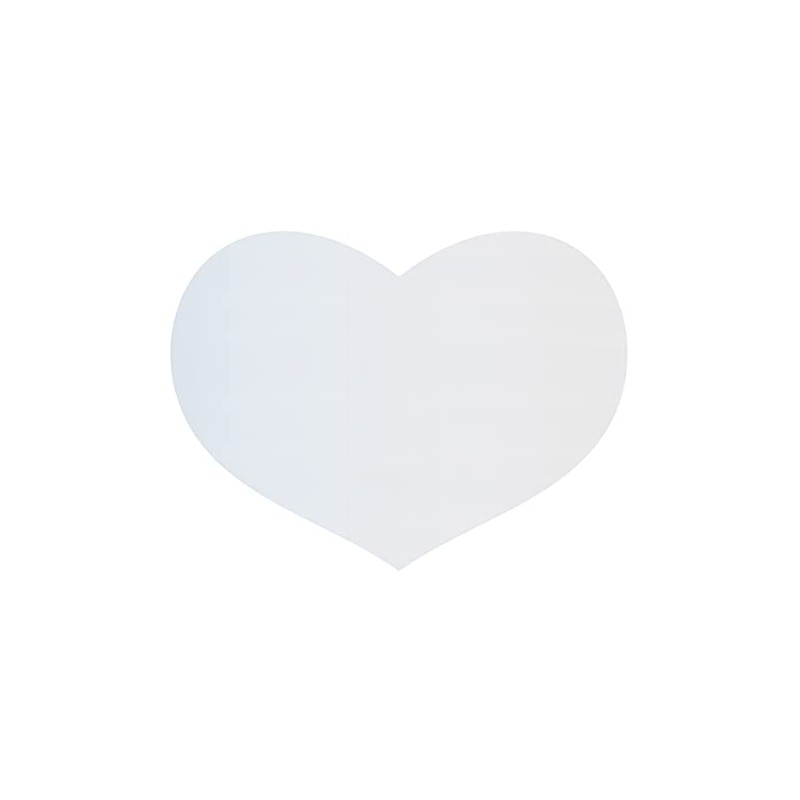 Durable Blank Heart Shaped Corrugated White Yard Sign - Strong