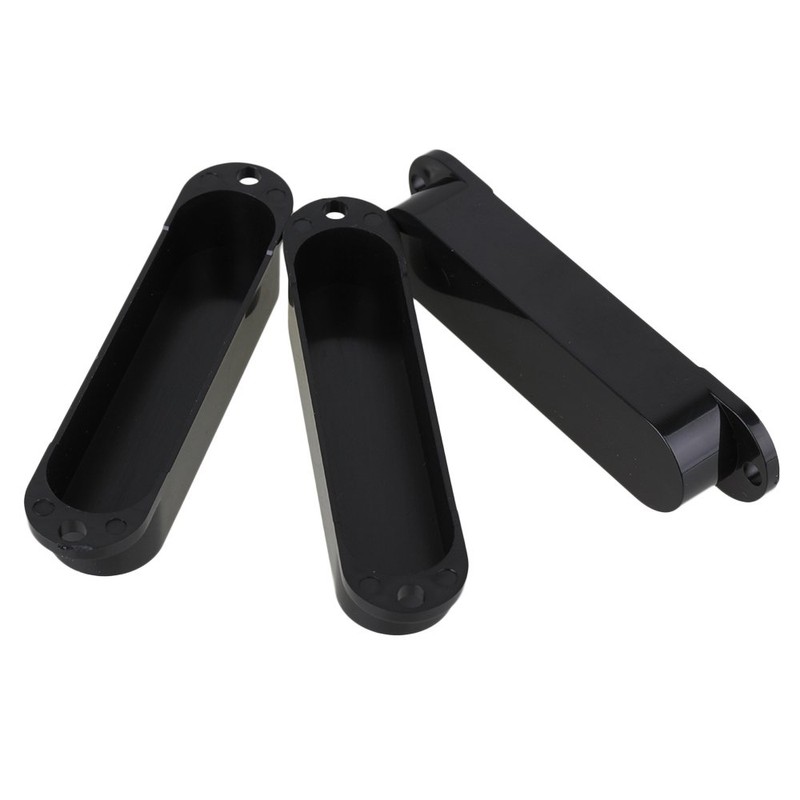 Yibuy 3pcs Plastic Single Coil Pickup Cover for Electric Guitar