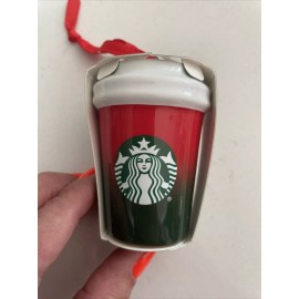 Starbucks 2021 Winter Holiday Ombre Red & Green Cup Ornament BRAND NEW in box
