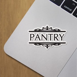 Decal Stickers of Pantry Door Kitchen 1 Premium Indoor (No Waterproof) Vinyl Decal Stickers for Laptop Phone Accessory Helmet Car Window Mug Tuber Cup Door Wall Decoration ANDVER311129bBL