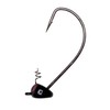 Yum Lures Pumpkin Ed Jig Hook 3/0 (Black, 3/16-Ounce)