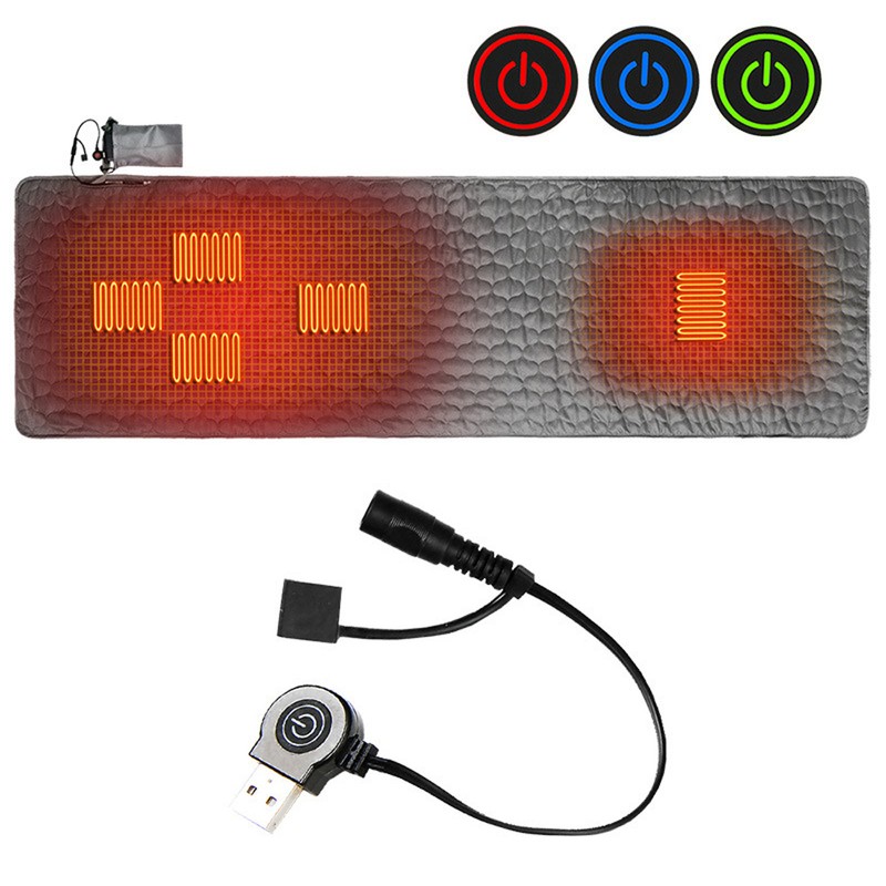 Heated Sleeping Bag Pad Mattress USB Power Warm Heating Mat
