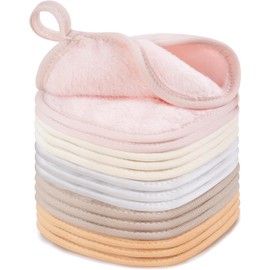 TaShow - 15 paños desmaquillantes reutilizables, ultra suaves y hipoalergénicos para rostro, paños borradores de maquillaje de microfibra
