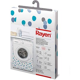 Rayen | Medium Washer Machine case | Front-Loading | Washer & Dryer | with Zipper | 84 x 60 x 60 cm | White-Blue