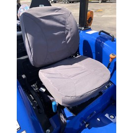 Durafit Seat Covers, Seat Covers for Tractor New Holland Workmaster 25,35 and 40 in Automotive Fabrics, Gray Waterproof Endura