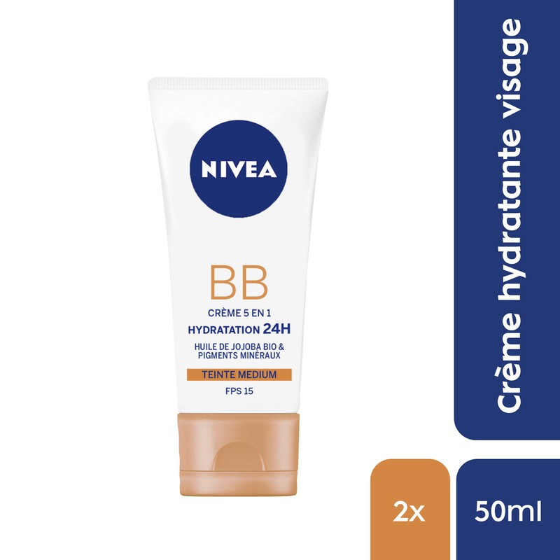 Nivea BB Cream Tagespflege 6-in-1 50 ml â Lot de