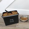 AuldHome Design Retro Dog Food Canister (Black); Modern Farmhouse Style