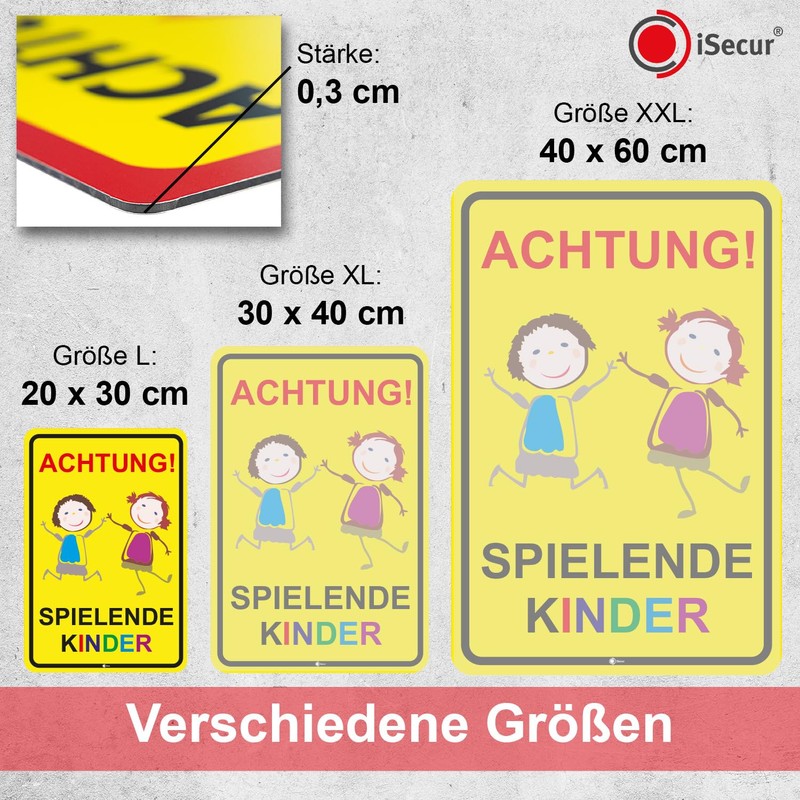 'Sign "Warning. Playing Children, Various Sizes, Art. _ 065, Caution,